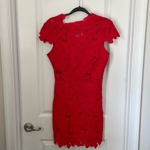 Red Crochet Lace Dress |Size M|
